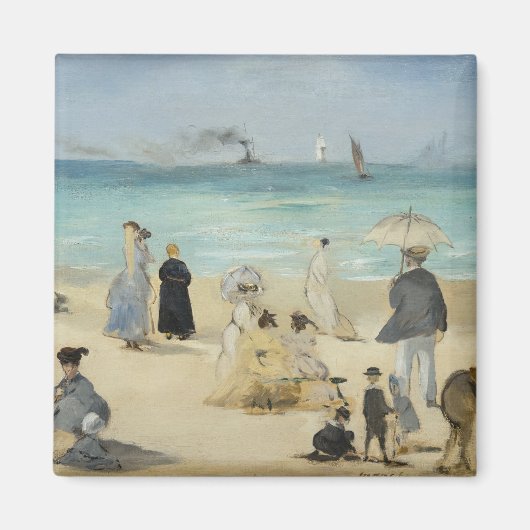 Edouard Manet - Op het strand, Boulogne-sur-Mer Magneet (Voorkant)