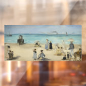 Edouard Manet - Op het strand, Boulogne-sur-Mer Raamsticker (Vel 2)