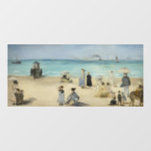Edouard Manet - Op het strand, Boulogne-sur-Mer Raamsticker (Vel)