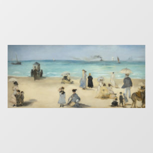 Edouard Manet - Op het strand, Boulogne-sur-Mer Raamsticker