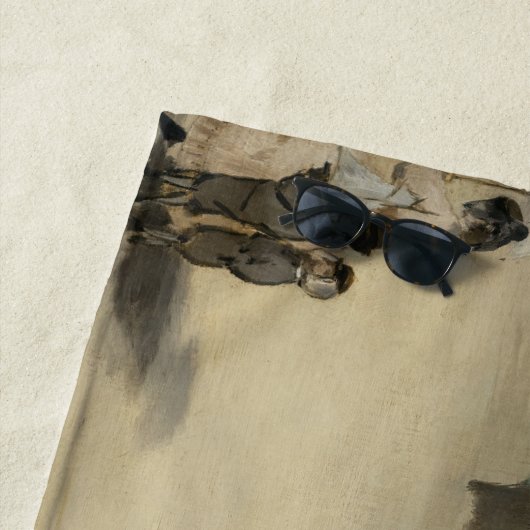 Edouard Manet - Op het strand, Boulogne-sur-Mer Strandlaken (In situ)