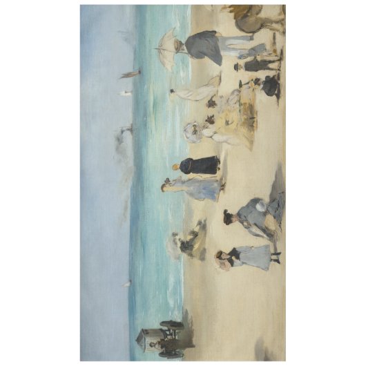 Edouard Manet - Op het strand, Boulogne-sur-Mer Tafelkleed (Voorkant)