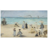 Edouard Manet - Op het strand, Boulogne-sur-Mer Tafelkleed (Voorkant (Horizontaal))
