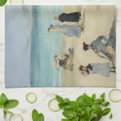 Edouard Manet - Op het strand, Boulogne-sur-Mer Theedoek (Gevouwen)