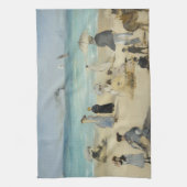 Edouard Manet - Op het strand, Boulogne-sur-Mer Theedoek (Verticaal)