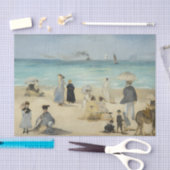 Edouard Manet - Op het strand, Boulogne-sur-Mer Tissuepapier (Craft)