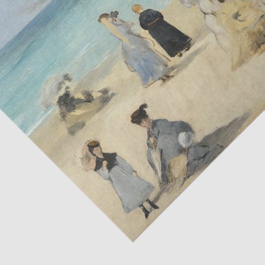Edouard Manet - Op het strand, Boulogne-sur-Mer Tissuepapier (Detail)