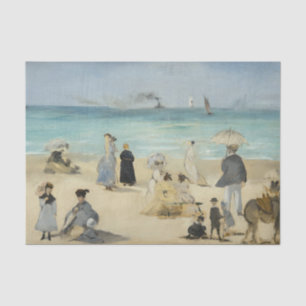 Edouard Manet - Op het strand, Boulogne-sur-Mer Tissuepapier