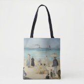 Edouard Manet - Op het strand, Boulogne-sur-Mer Tote Bag (Voorkant)