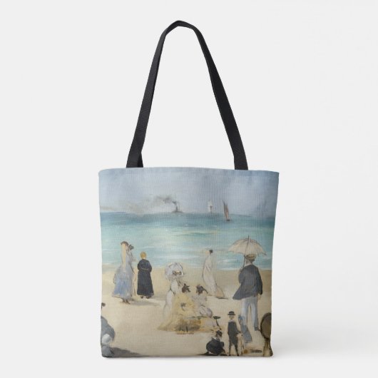 Edouard Manet - Op het strand, Boulogne-sur-Mer Tote Bag (Achterkant)