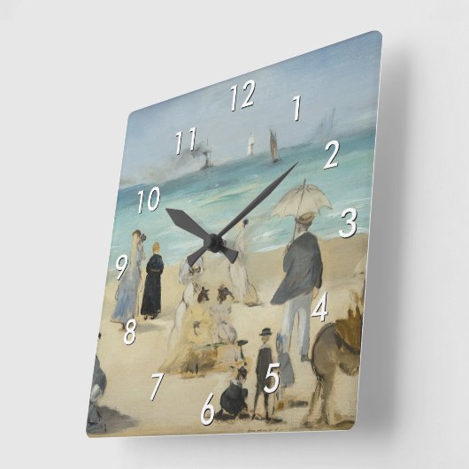 Edouard Manet - Op het strand, Boulogne-sur-Mer Vierkante Klok (Hoek)