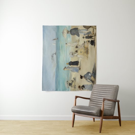 Edouard Manet - Op het strand, Boulogne-sur-Mer Wandkleed (In situ)