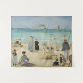 Edouard Manet - Op het strand, Boulogne-sur-Mer Wandkleed (Voorkant (horizontaal))