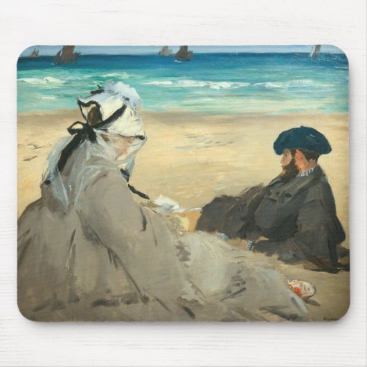 Edouard Manet - Op het strand Muismat (Voorkant)