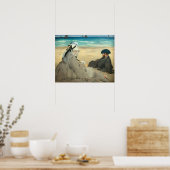 Edouard Manet - Op het strand Poster (Keuken)