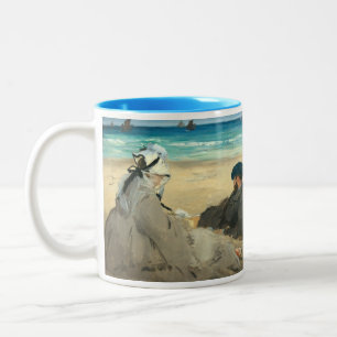 Edouard Manet - Op het strand Tweekleurige Koffiemok