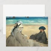 Edouard Manet - Op strand Bedankkaart (Voorkant / Achterkant)