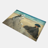 Edouard Manet - Op strand Deurmat (Schuin)