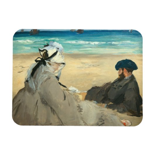Edouard Manet - Op strand Magneet (Horizontaal)