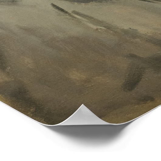 Edouard Manet - Op strand Poster (Hoek)