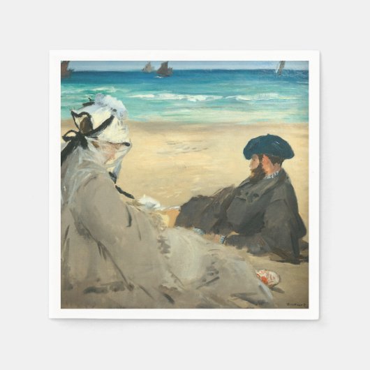 Edouard Manet - Op strand Servet (Voorkant)