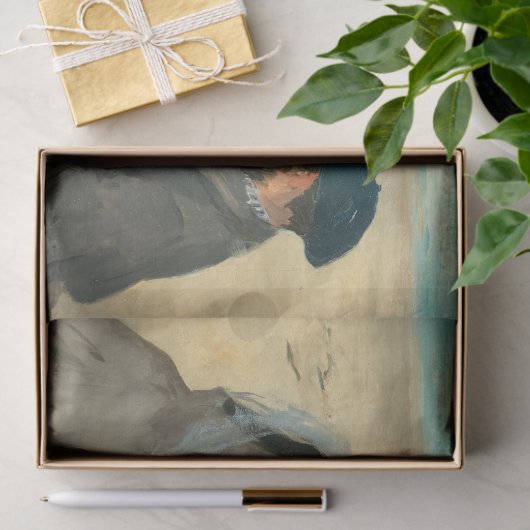 Edouard Manet - Op strand Tissuepapier (Geschenk)