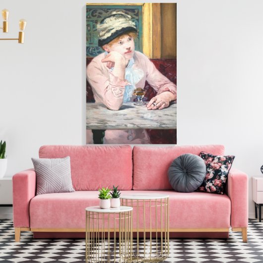Edouard Manet - Plum Brandy Canvas Afdruk (Insitu (Woonkamer))