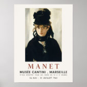 Édouard Manet Portret Berthe Morisot Art Print (Voorkant)
