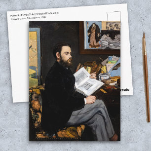 Edouard Manet - Portret van Emile Zola Briefkaart