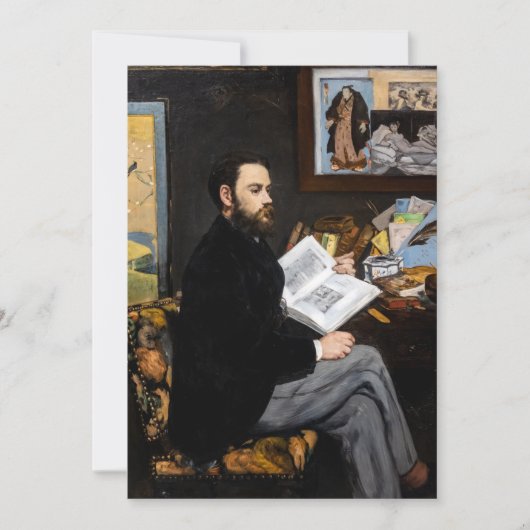 Edouard Manet - Portret van Emile Zola Kaart (Voorkant)