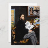 Edouard Manet - Portret van Emile Zola Kaart (Voorkant / Achterkant)