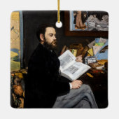 Edouard Manet - Portret van Emile Zola Keramisch Ornament (Achterkant)