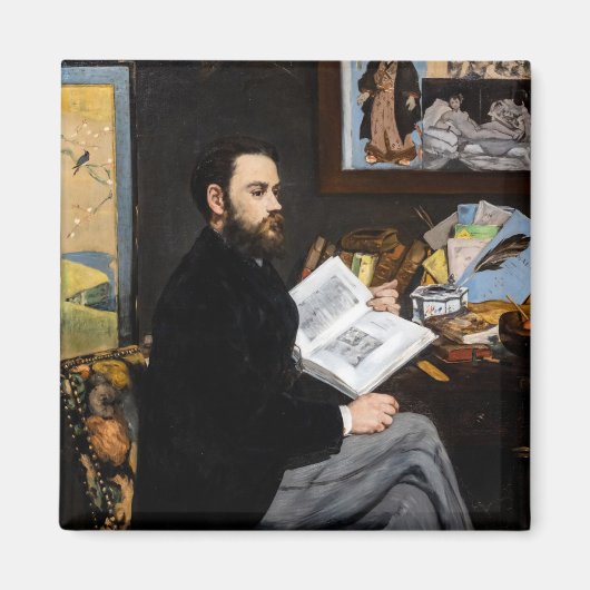 Edouard Manet - Portret van Emile Zola Magneet (Voorkant)