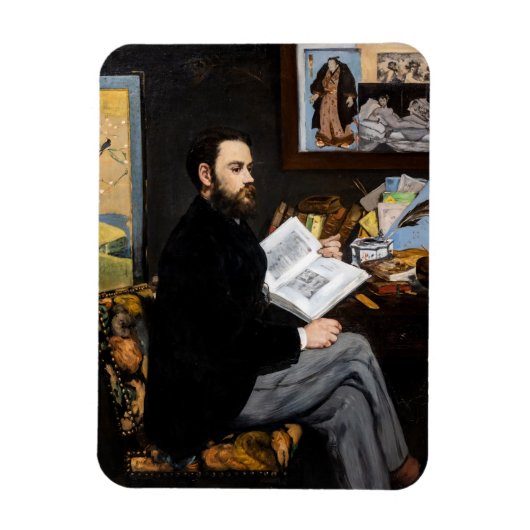 Edouard Manet - Portret van Emile Zola Magneet (Verticaal)