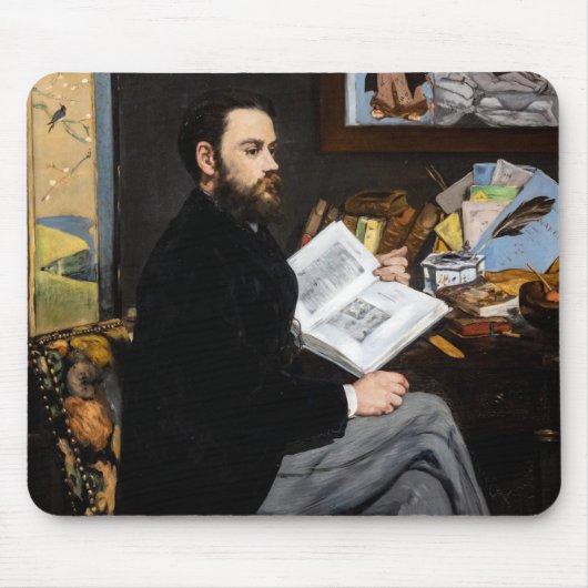 Edouard Manet - Portret van Emile Zola Muismat (Voorkant)