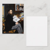 Edouard Manet - Portret van Emile Zola Notitiekaartje (Voorkant / Achterkant)
