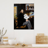 Edouard Manet - Portret van Emile Zola Poster (Keuken)