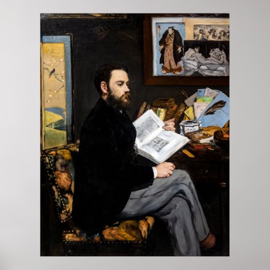 Edouard Manet - Portret van Emile Zola Poster (Voorkant)