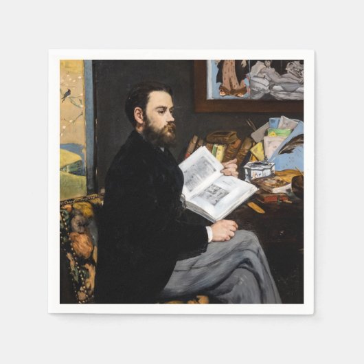 Edouard Manet - Portret van Emile Zola Servet (Voorkant)