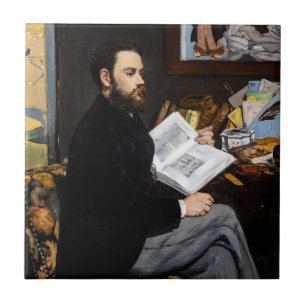 Edouard Manet - Portret van Emile Zola Tegeltje