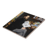 Edouard Manet - Portret van Emile Zola Tegeltje (Zijkant)