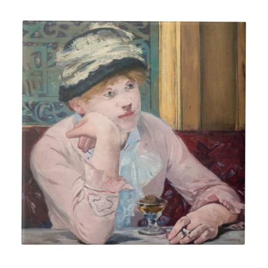 Edouard Manet - Pruimenbrandewijn Tegeltje (Voorkant)