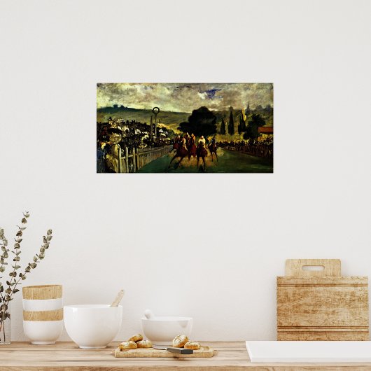 edouard Manet - race bij Longchamp Poster (Keuken)
