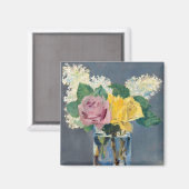 Edouard Manet - Seringen en Rozen Magneet (Voorkant / Achterkant)