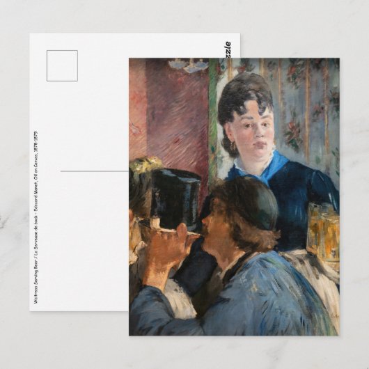 Edouard Manet - Serveuse de bock Briefkaart (Voorkant / Achterkant)