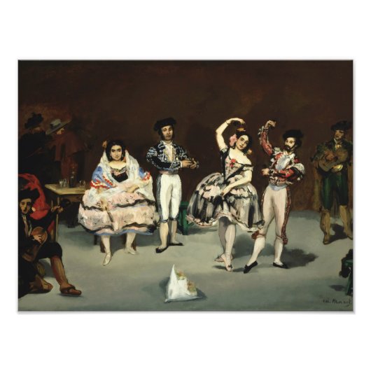 Edouard Manet - Spaans ballet Foto Afdruk (Voorkant)