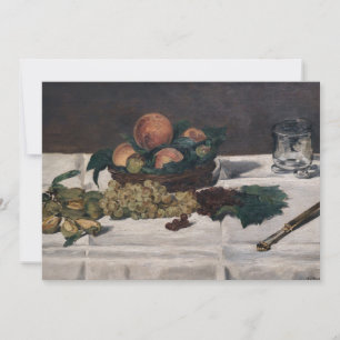 Edouard Manet - Stilleven, Fruit op een Tafel Kaart