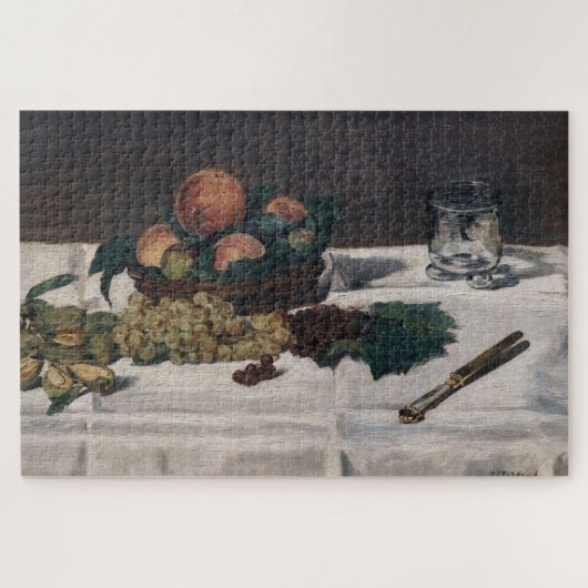 Edouard Manet - Stilleven, Fruit op een Tafel Legpuzzel (Horizontaal)