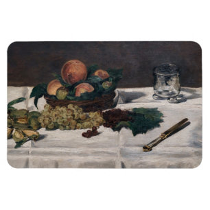 Edouard Manet - Stilleven, Fruit op een Tafel Magneet