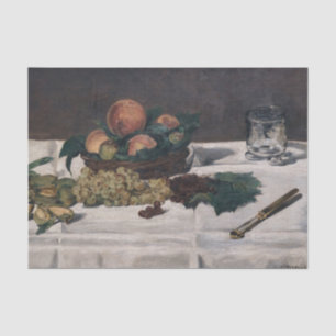 Edouard Manet - Stilleven, Fruit op een Tafel Tissuepapier